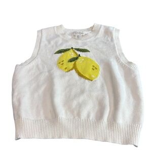 Jessica Simpson women’s Cream‎ color Lemon Sweater Vest Size Medium
